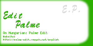 edit palme business card